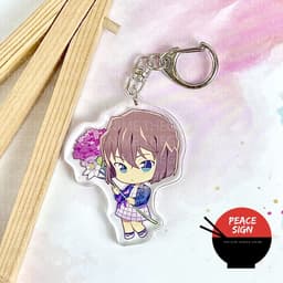 (mua 1 tặng 1) Móc khóa CONAN THÁM TỬ LỪNG DANH ver CẦM HOA in hình anime chibi mica trong acrylic dễ thương 6