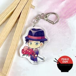 (mua 1 tặng 1) Móc khóa CONAN THÁM TỬ LỪNG DANH ver CẦM HOA in hình anime chibi mica trong acrylic dễ thương 7