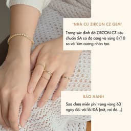 Vòng Tay NHÀ CÚ Vuông Đá Nhỏ Màu Vàng Nữ Tính 3141 3