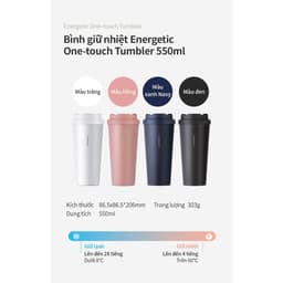 Ly giữ nhiệt LocknLock 550ml LHC3249 - Hàng chính hãng, mở nắp một chạm- JoyMall 3
