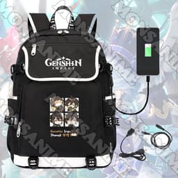 Balo nắp ngang in hình GENSHIN IMPACT ver Ô CỬA anime game chibi đi học cho nam nữ 1