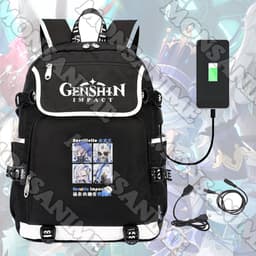 Balo nắp ngang in hình GENSHIN IMPACT ver Ô CỬA anime game chibi đi học cho nam nữ 4