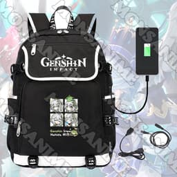 Balo nắp ngang in hình GENSHIN IMPACT ver Ô CỬA anime game chibi đi học cho nam nữ 5