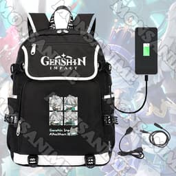 Balo nắp ngang in hình GENSHIN IMPACT ver Ô CỬA anime game chibi đi học cho nam nữ 7