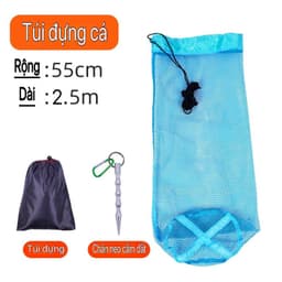Túi lưới đựng cá rộng 55cm dài 1m5, 2m,2,5m 3m 2
