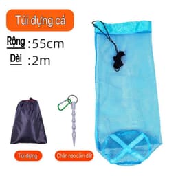 Túi lưới đựng cá rộng 55cm dài 1m5, 2m,2,5m 3m 4