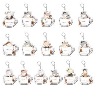 (mua 1 tặng 1) ( Mica trong acrylic ) Móc khóa xinh xắn in hình HAIKYUU!! VUA BÓNG CHUYỀN ver CỐC TAI MÈO anime chibi
