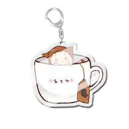 (mua 1 tặng 1) ( Mica trong acrylic ) Móc khóa xinh xắn in hình HAIKYUU!! VUA BÓNG CHUYỀN ver CỐC TAI MÈO anime chibi 5