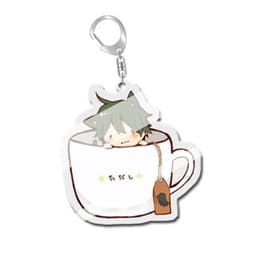(mua 1 tặng 1) ( Mica trong acrylic ) Móc khóa xinh xắn in hình HAIKYUU!! VUA BÓNG CHUYỀN ver CỐC TAI MÈO anime chibi 6