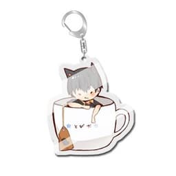 (mua 1 tặng 1) ( Mica trong acrylic ) Móc khóa xinh xắn in hình HAIKYUU!! VUA BÓNG CHUYỀN ver CỐC TAI MÈO anime chibi 7