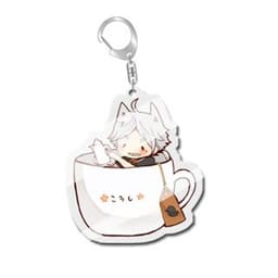 (mua 1 tặng 1) ( Mica trong acrylic ) Móc khóa xinh xắn in hình HAIKYUU!! VUA BÓNG CHUYỀN ver CỐC TAI MÈO anime chibi 8