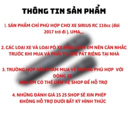 Ốp Pô Spark Đen Nhám gắng các dòng sirius 110cc 2017-2023, Uma , exciter, chế gắng mọi dòng xe 4