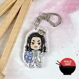 (mua 1 tặng 1) Móc khóa mica TOKYO REVENGERS ver HOÀNG TỬ hình in 2 mặt 3