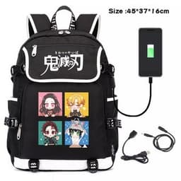 Balo nắp ngang KIMETSU NO YAIBA in hình anime chibi đi học cho nam nữ tiện lợi 4