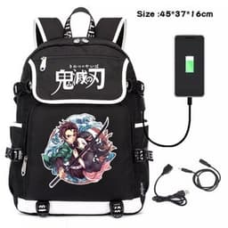 Balo nắp ngang KIMETSU NO YAIBA in hình anime chibi đi học cho nam nữ tiện lợi 3