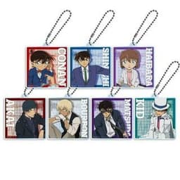 (mua 1 tặng 1) Móc khóa THÁM TỬ LỪNG DANH CONAN ver Kẻ Caro Detective Cona keyring mica anime chibi dễ thương  1