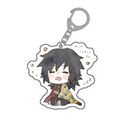 (mua 1 tặng 1) Móc khóa KIMETSU NO YAIBA ver NGỒI CUTE THANH GƯƠM DIỆT QUỶ Mica trong acrylic anime chibi 9