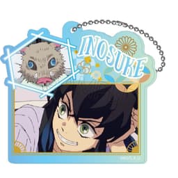 (Mua 1 tặng 1) Móc khóa mica KIMETSU NO YAIBA ver BIỂU CẢM hình in 2 mặt 4