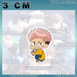 Tặng móc khóa(3cm) Mô hình Standee JUJUTSU KAISEN ver ĂN VỤNG Chú Thuật Hồi Chiến tượng mica acrylic in hình anime chibi 9