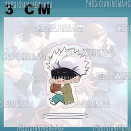 Tặng móc khóa(3cm) Mô hình Standee JUJUTSU KAISEN ver ĂN VỤNG Chú Thuật Hồi Chiến tượng mica acrylic in hình anime chibi 5
