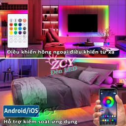 Đèn dây led ARGB 16 triệu màu 20M 10M 5M điều khiển bằng điện thoại, nháy theo nhạc, trang trí phòng 5