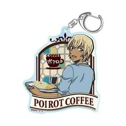 (Mua 1 tặng 1) Móc khóa DETECTIVE CONAN Thám Tứ Lừng Danh ver POIROT COFFEE keyring mica acrylic in hình anime chibi 3