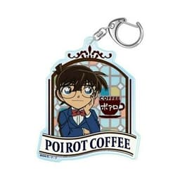 (Mua 1 tặng 1) Móc khóa DETECTIVE CONAN Thám Tứ Lừng Danh ver POIROT COFFEE keyring mica acrylic in hình anime chibi 2