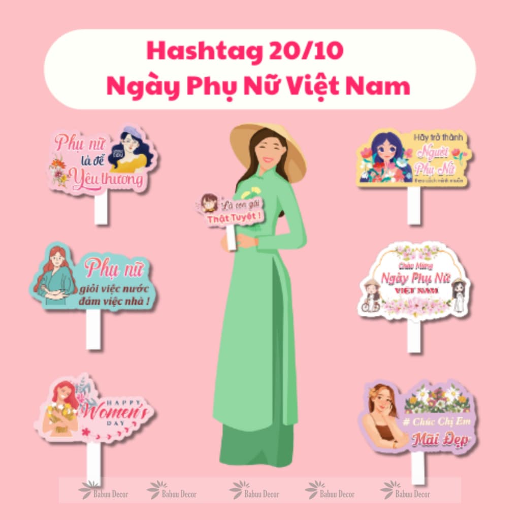 Hashtag 8/3, 20/10 chào mừng ngày Phụ Nữ Việt Nam, Quốc tế Phụ nữ