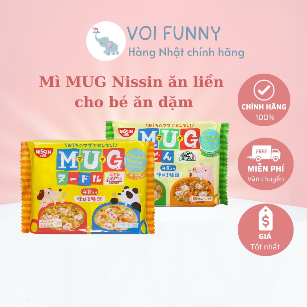 [CHÍNH HÃNG] Mì Mug Nissin MÌ ăn liền ăn dặm cho bé date 2026