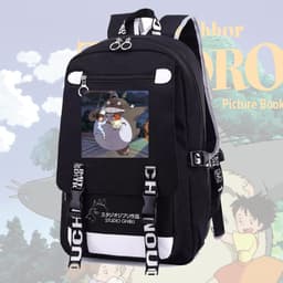 Balo nam nữ in hình TOTORO ver BAY anime chibi cặp sách đi học tiện lợi thời trang 1