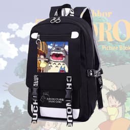 Balo nam nữ in hình TOTORO ver BAY anime chibi cặp sách đi học tiện lợi thời trang 2