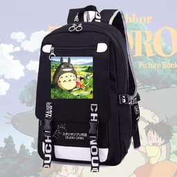 Balo nam nữ in hình TOTORO ver BAY anime chibi cặp sách đi học tiện lợi thời trang 3