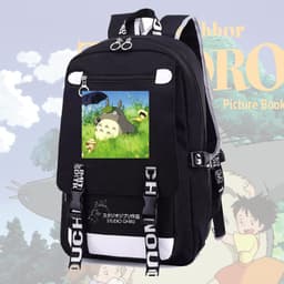 Balo nam nữ in hình TOTORO ver BAY anime chibi cặp sách đi học tiện lợi thời trang 4