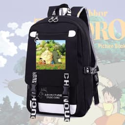 Balo nam nữ in hình TOTORO ver BAY anime chibi cặp sách đi học tiện lợi thời trang 5