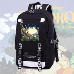 Balo nam nữ in hình TOTORO ver BAY anime chibi cặp sách đi học tiện lợi thời trang 6