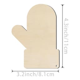 Set Bộ Tấm Gỗ Hình Cái Bao Tay Giáng Sinh KT 8.1x11cm Dùng Decor Trang Trí Tô màu Cho Giáng Sinh, Phụ Kiện DIY 2