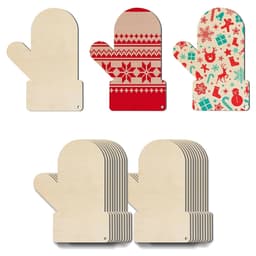 Set Bộ Tấm Gỗ Hình Cái Bao Tay Giáng Sinh KT 8.1x11cm Dùng Decor Trang Trí Tô màu Cho Giáng Sinh, Phụ Kiện DIY 1