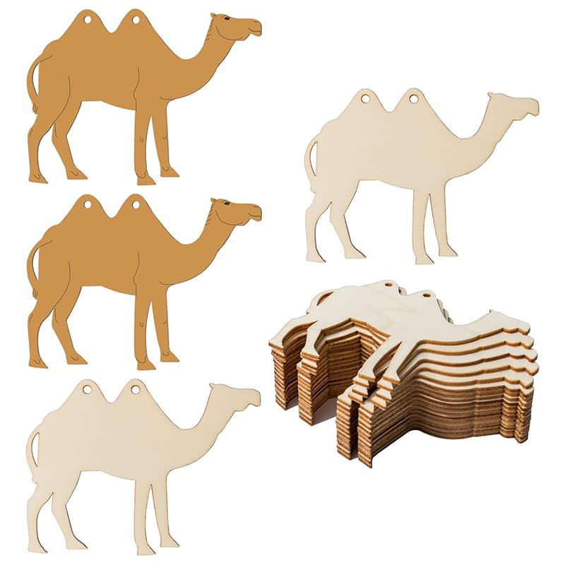 Set Tấm Gỗ CHÚ LẠC ĐÀ Decor Kích Thước 7.5x10cm Cắt Laze,  Nguyên Liệu DIY Và Trang Trí Độc Đáo