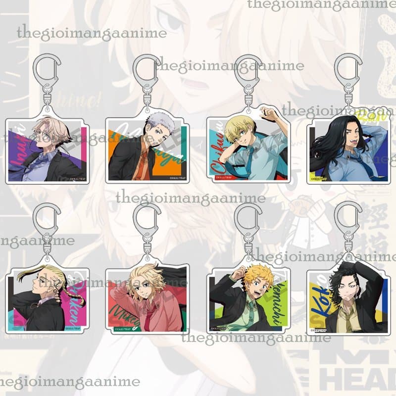 (mua 1 tặng 1) Móc khóa in hình TOKYO REVENGERS ver TÊN Kịch trường của Takemichi anime chibi keyring mica dễ thương