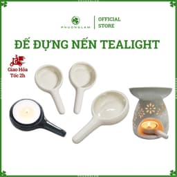 Đế đựng nến tealight bằng gốm sứ dùng cho đèn xông tinh dầu & bếp xông thảo mộc tiện lợi sang trọng 1