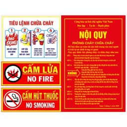 Nội quy,Tiêu lệnh, cấm lửa, cấm hút thuốc phòng cháy chữa cháy 1