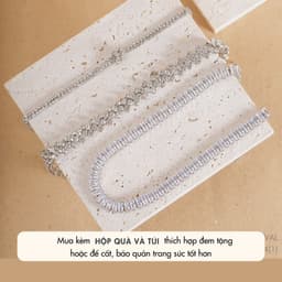 Dây Chuyền Choker Cổ Nữ NHÀ CÚ Bản Đính Đá Màu Bạc Nữ Tính 7006 5