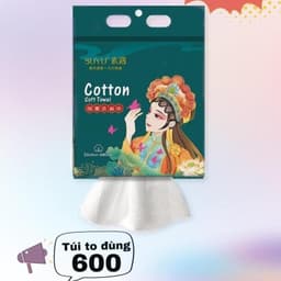Combo 3 Bịch Khăn Mặt Khô Cotton Khăn Mặt Đa Năng Dạng Rút Chất Liệu Bông Tự Nhiên Bịch 600gam  VINBEO-[AL06] 8