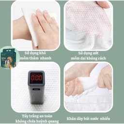 Combo 3 Bịch Khăn Mặt Khô Cotton Khăn Mặt Đa Năng Dạng Rút Chất Liệu Bông Tự Nhiên Bịch 600gam  VINBEO-[AL06] 4