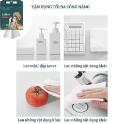 Combo 3 Bịch Khăn Mặt Khô Cotton Khăn Mặt Đa Năng Dạng Rút Chất Liệu Bông Tự Nhiên Bịch 600gam  VINBEO-[AL06] 5