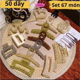 Set kẹp tóc 67 món, Bộ kẹp tóc 67 chi tiết dùng vài năm mới hết,nhựa cứng trong, bền chắc và đẹp 1