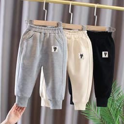 Quần dài thu đông, quần dài nỉ mềm cho bé trai bé gái , set 2 quần size 6kg tới 35kg 4