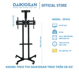 Giá treo tivi di động Daikiosan đa năng DP215 1