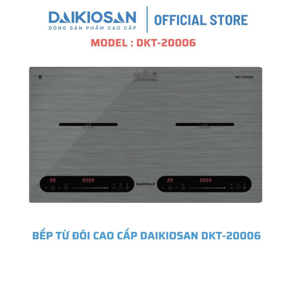 Bếp từ đôi Daikiosan DKT-200006 công suất 4000W Hàng Chính Hãng