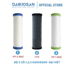 Bộ 3 lõi lọc thô Daikiosan- Đại Việt PP 5mrc, CTO, PP 1mrc chính hãng [Hỏa tốc 30 phút HCM] 8